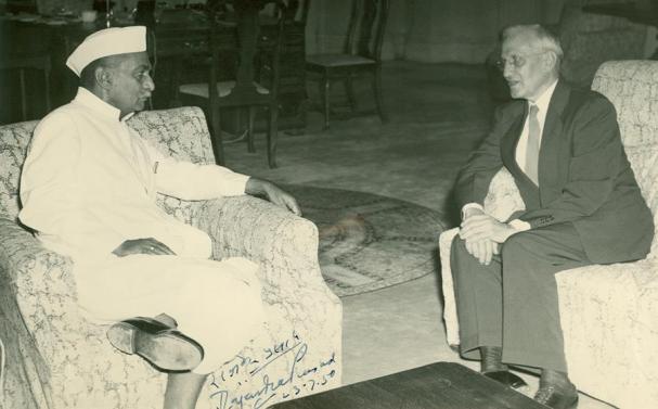 Dr. Stanley Jones with Dr. Rajendra Prasad, first President of India 1950