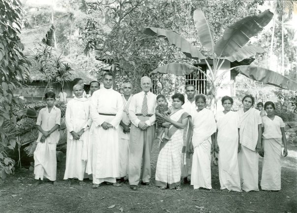 Rev. Stanley Jones with Mar Thoma Church members in  Kerala, India.