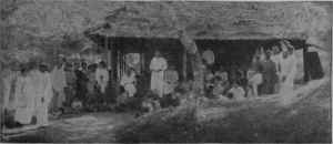 A daily scene at Thiruvananthapuram (Trivandrum, Kerala, India). Patients waiting outside the CMS dispensary. (Photo Credit: chestofbooks.com)